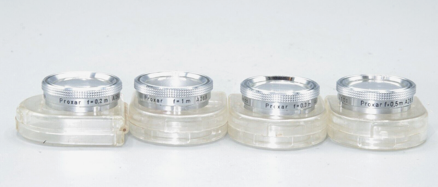 Zeiss Ikon Proxar 28.5mm Close-Up Lens Set – 0.2m to 1m, VGC