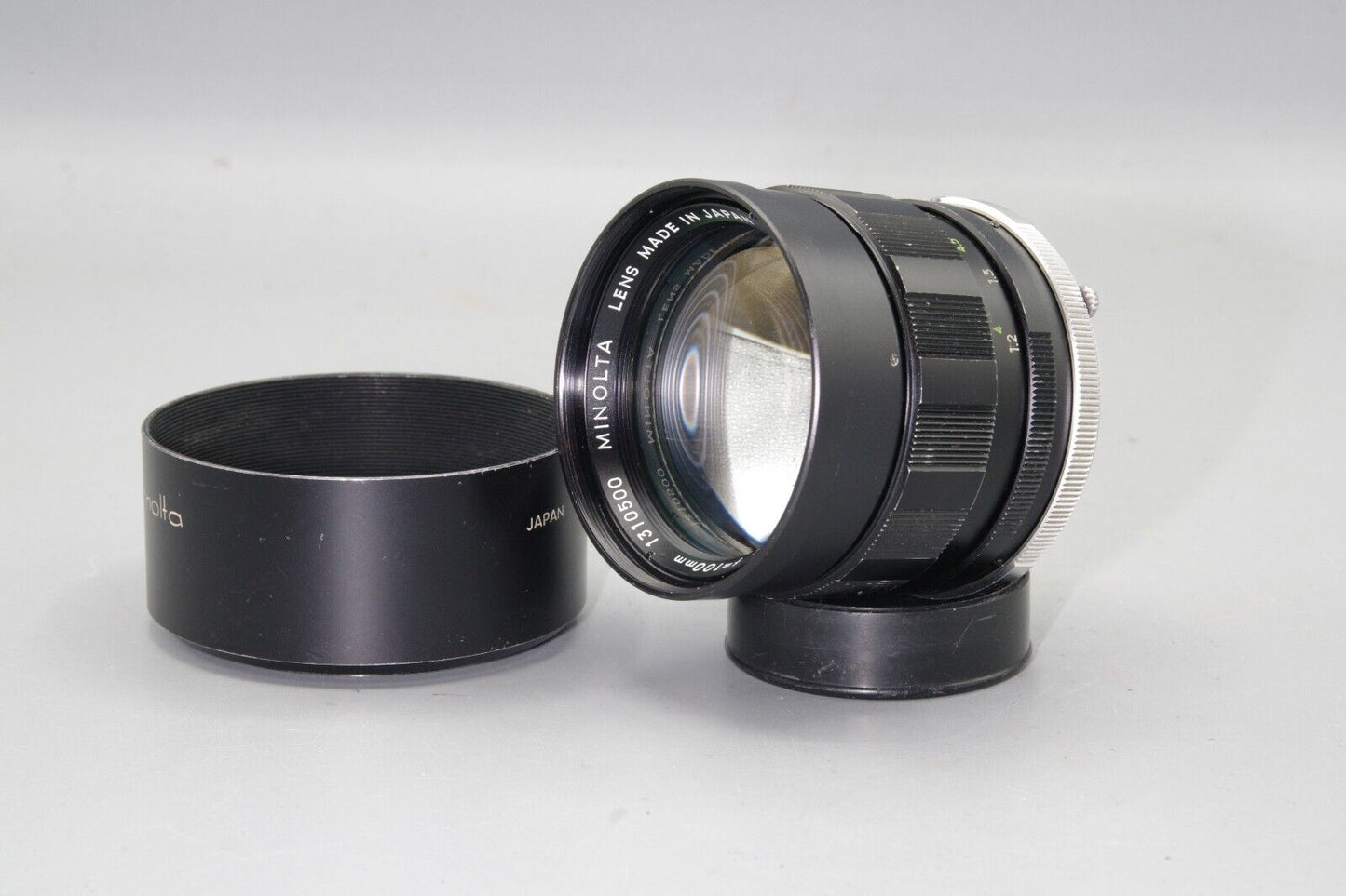 Minolta Tele Rokkor-PF 100mm F/2 Portrait Lens with Lens Hood - MD Mount