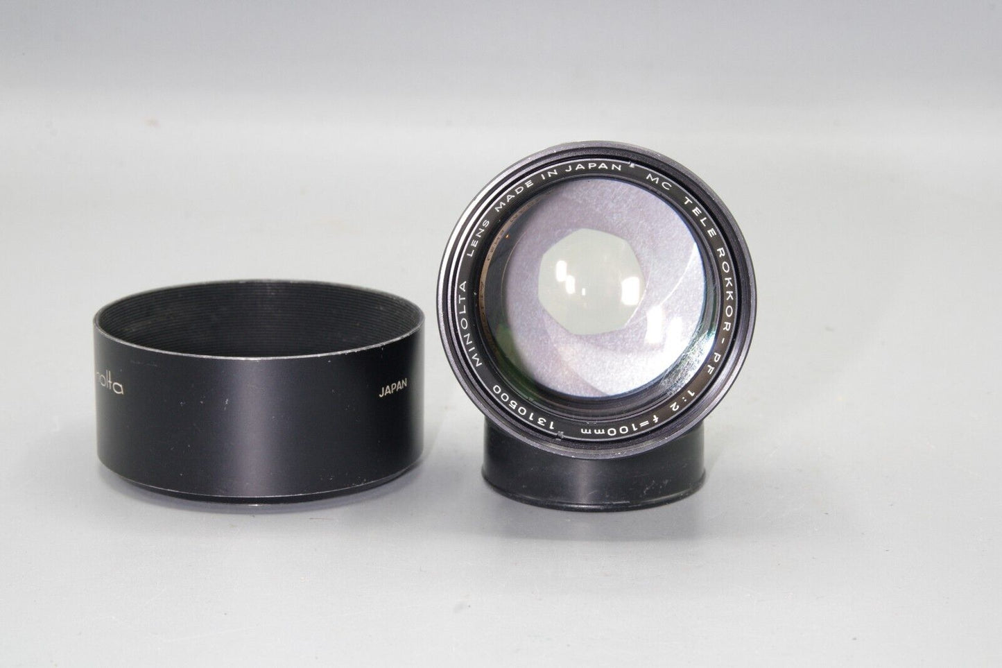 Minolta Tele Rokkor-PF 100mm F/2 Portrait Lens with Lens Hood - MD Mount