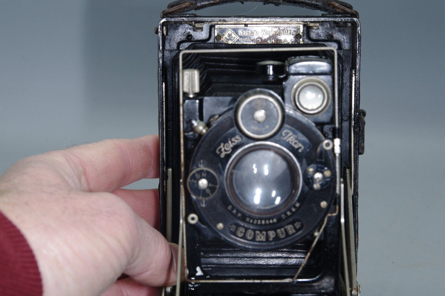 Kamera Werkstatten Folding Plate Camera with 105mm F/4.5 Lens and Black Bellows