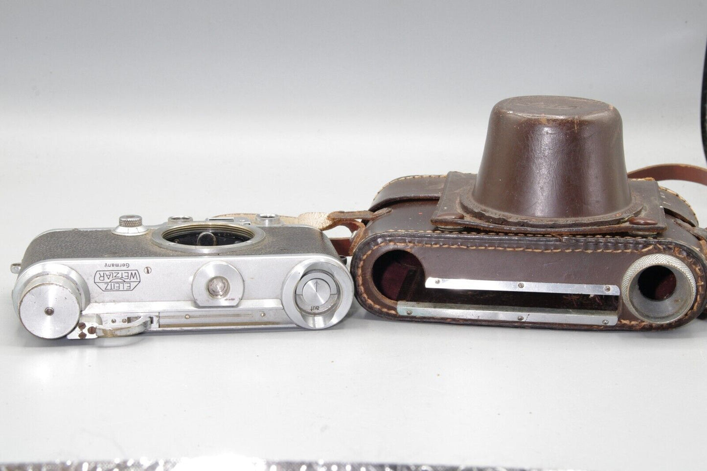 Leica IIIB 35mm Rangefinder with SCNOO Rapid Winder and Matching Case