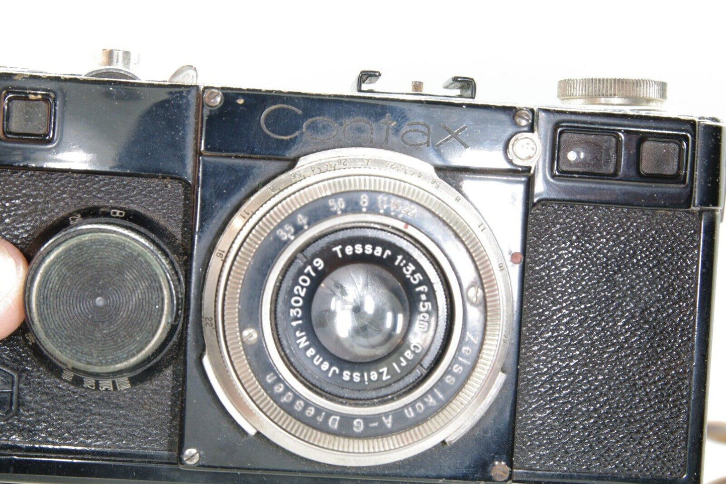 1933/34 Zeiss Ikon Contax 1 with Jena 50mm F/3.5 Lens and Case - Shutter Issue