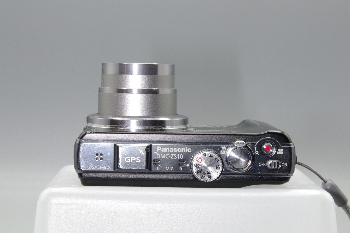 Panasonic Lumix DMC-ZS10 14.1MP Digital Camera - Working but needs battery cover