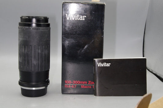 Boxed Vivitar 100-300mm F/5.6-6.7 Macro Zoom -   Yashica/Contax Mount Lens