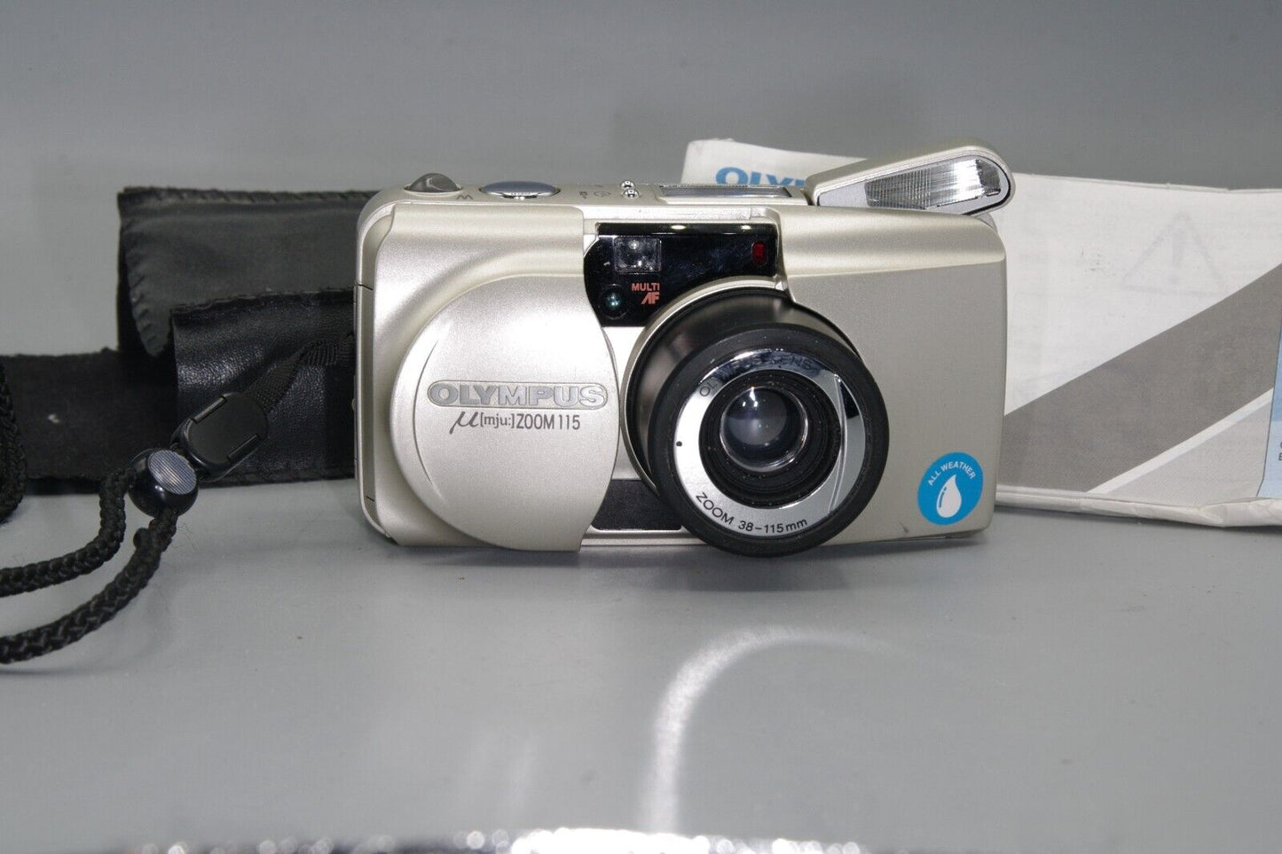 Olympus MJU Zoom 115 35mm Compact Camera with 38-115mm Lens & Case - Very Good