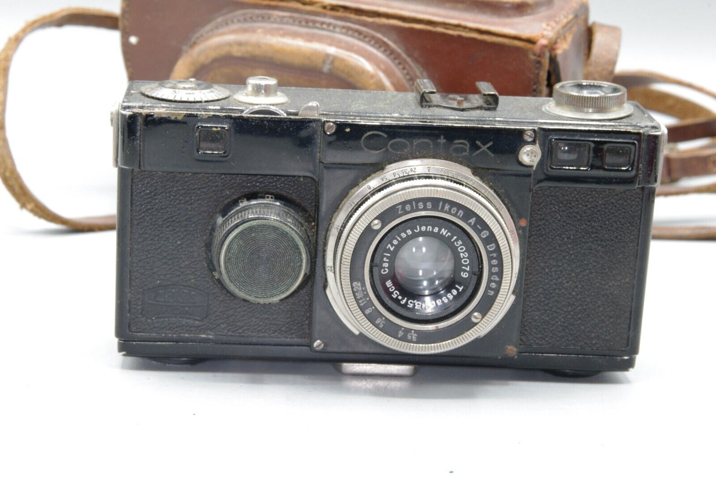 1933/34 Zeiss Ikon Contax 1 with Jena 50mm F/3.5 Lens and Case - Shutter Issue