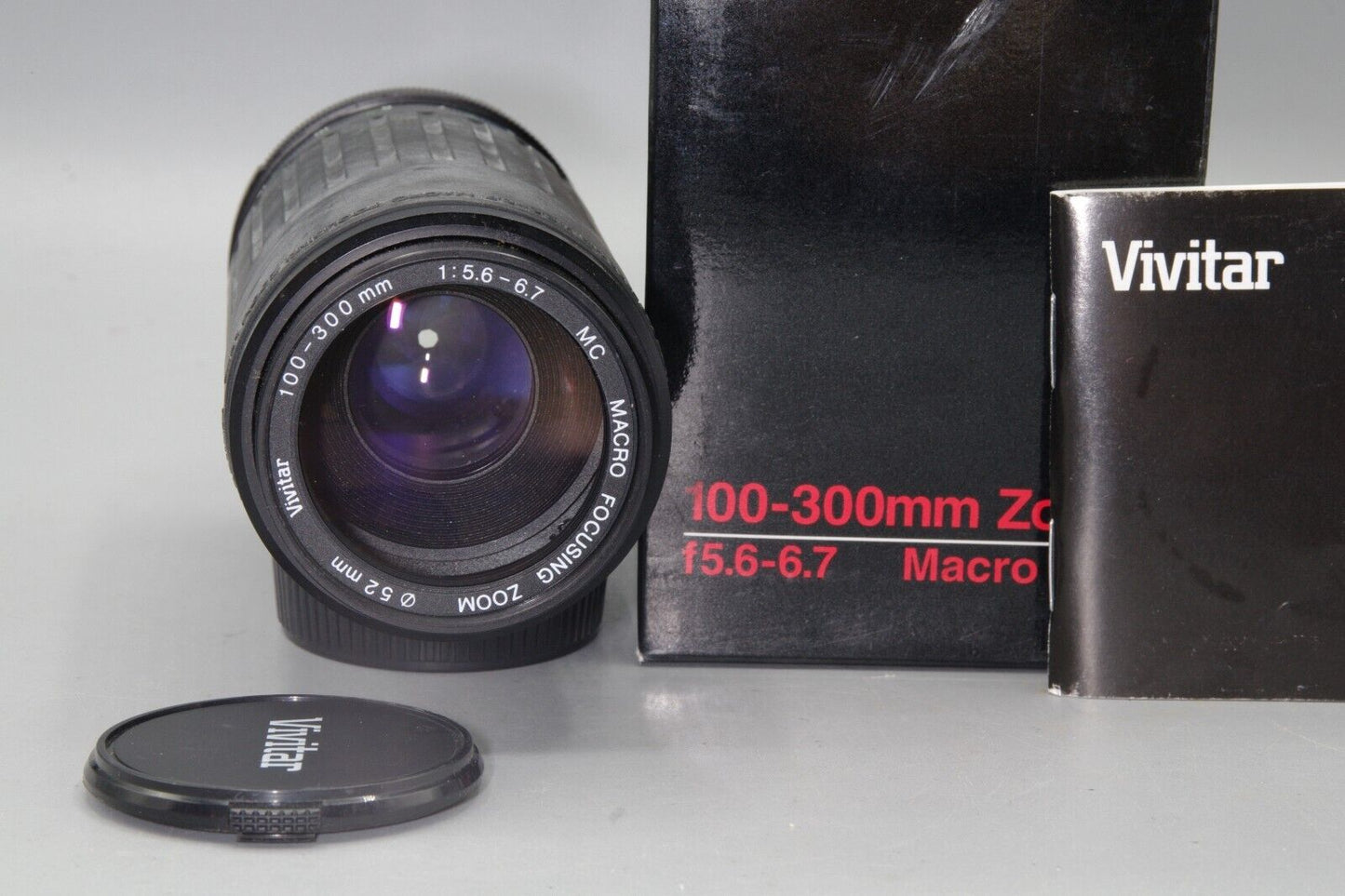 Boxed Vivitar 100-300mm F/5.6-6.7 Macro Zoom -   Yashica/Contax Mount Lens