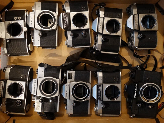 Collection of 10 Praktica 35mm SLR Bodies