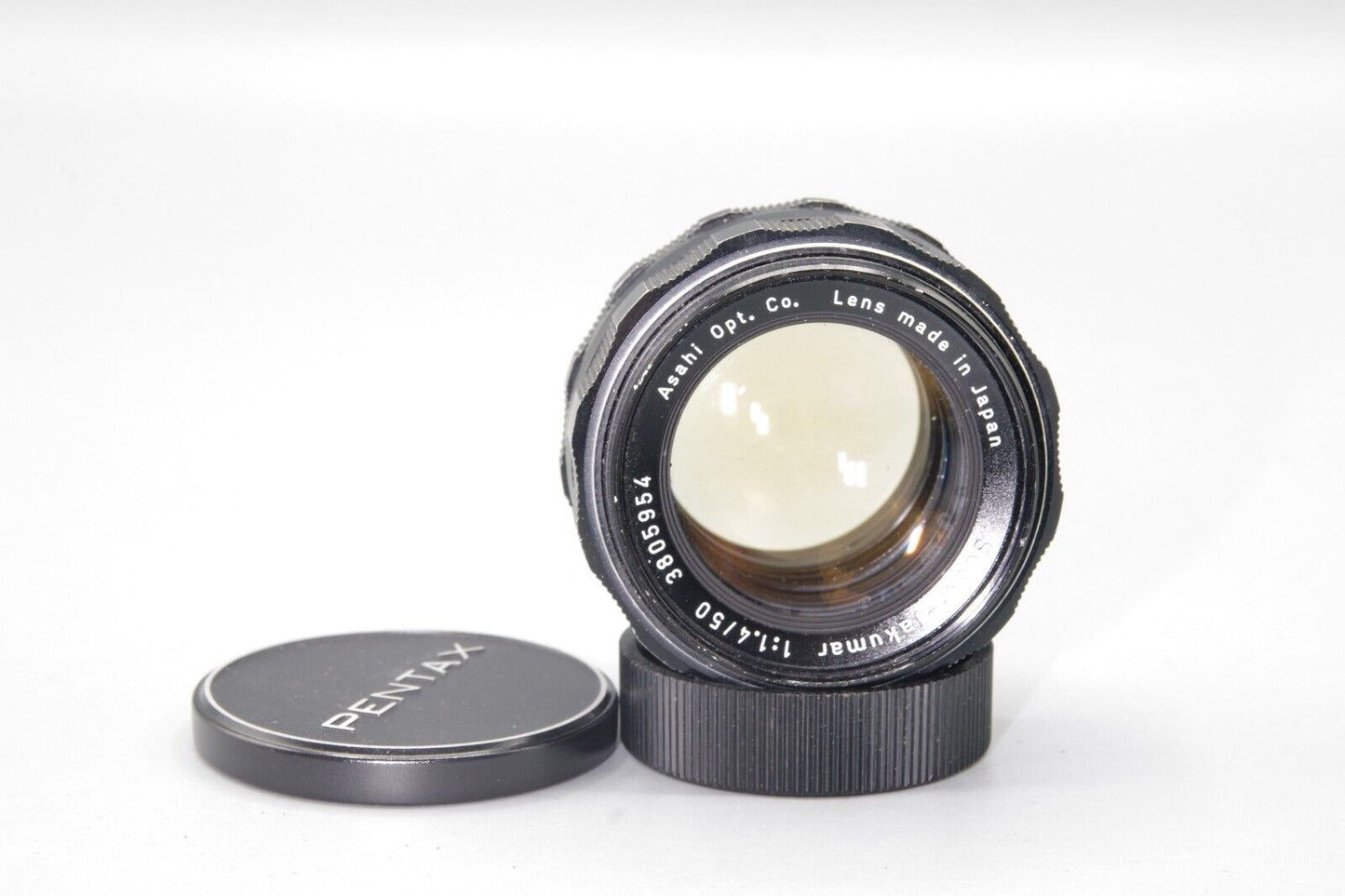 Asahi Super-Takumar 50mm F/1.4 Prime Lens - M42 Mount - with both caps.