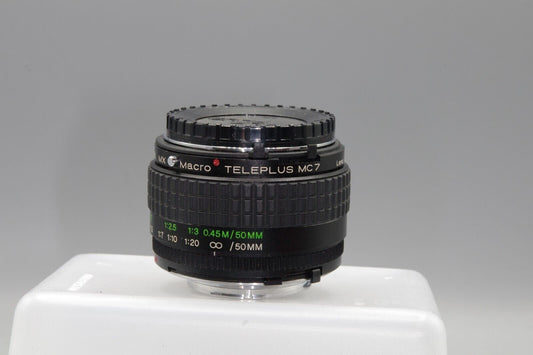 Teleplus MC7 2X MX Macro – Minolta MD Mount – 1:1 Macro – Clean Optics