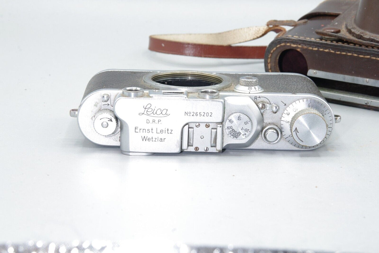 Leica IIIB 35mm Rangefinder with SCNOO Rapid Winder and Matching Case