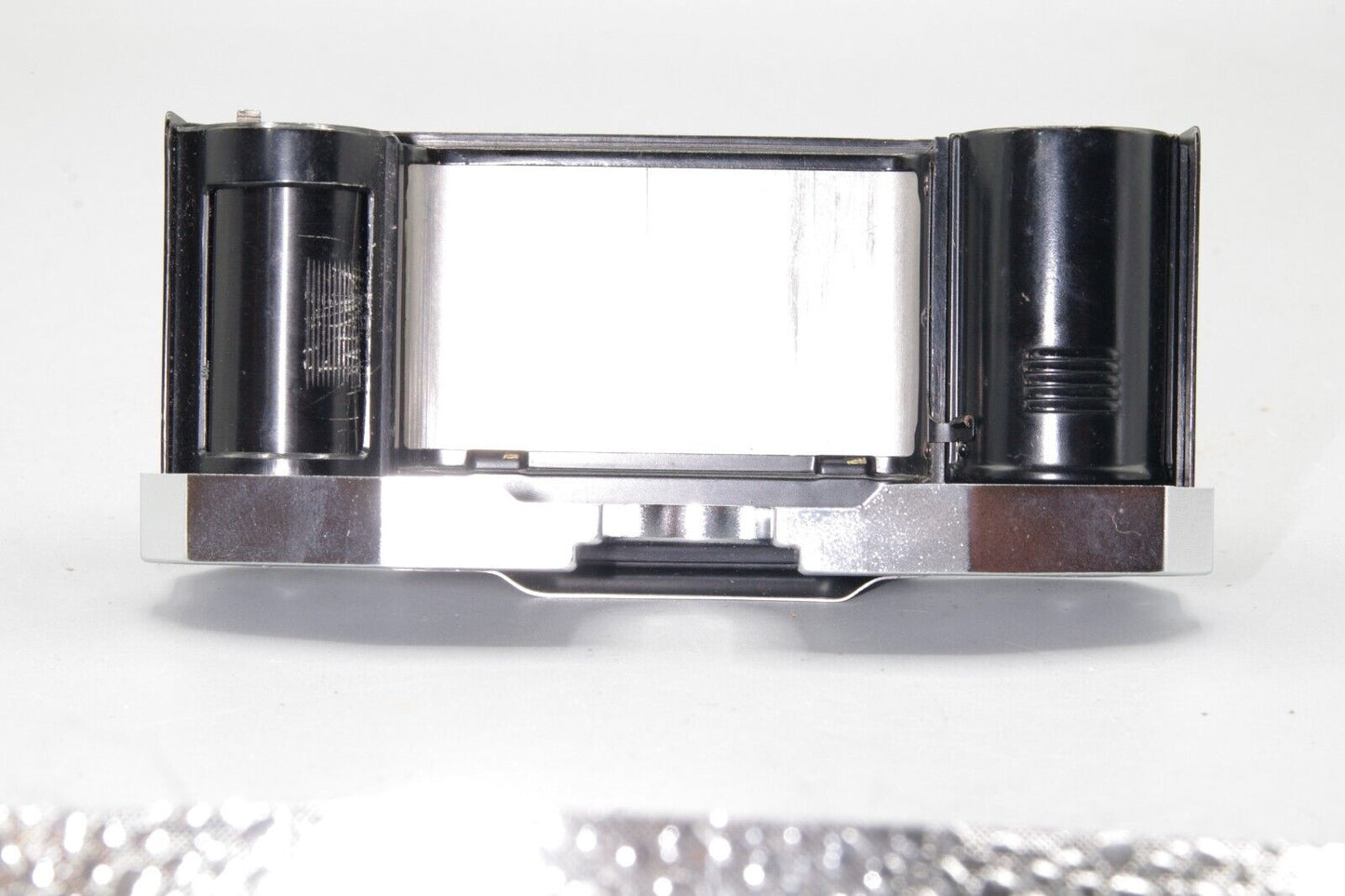 Zeiss Ikon Contaflex 35mm Interchangeable Magazine Back – Chrome Finish with Dark Slide – Rare Accessory