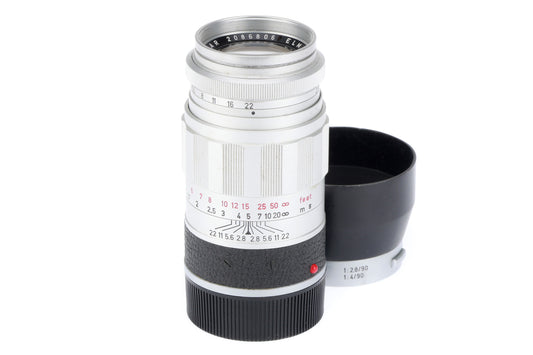 Leitz Wetzlar 90mm f/2.8 Elmarit M Lens – Leica M Mount, Hood Included, VGC