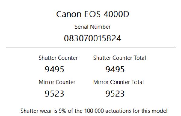 Canon EOS 4000D DSLR 18MP Camera – Low Shutter Count 9495, Excellent