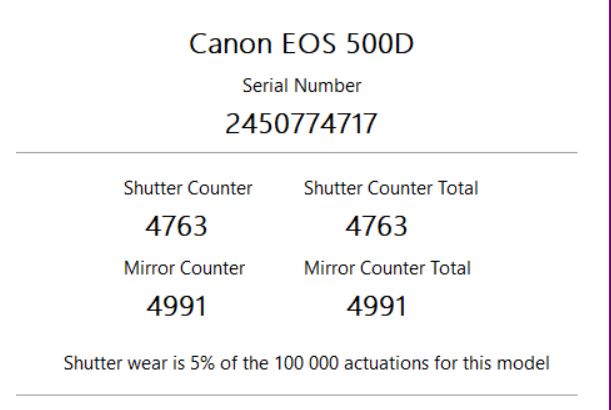 Canon EOS 500D 15.1MP DSLR + 18–55mm Lens –Very Low S/C 4763