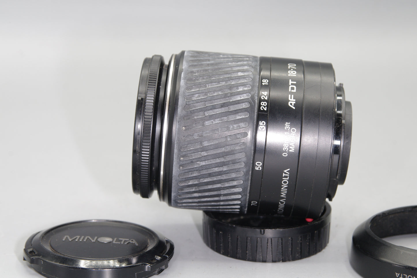 Konica Minolta 18–70mm f/3.5–5.6 DT Zoom Lens – A Mount, APS-C, VGC with Caps