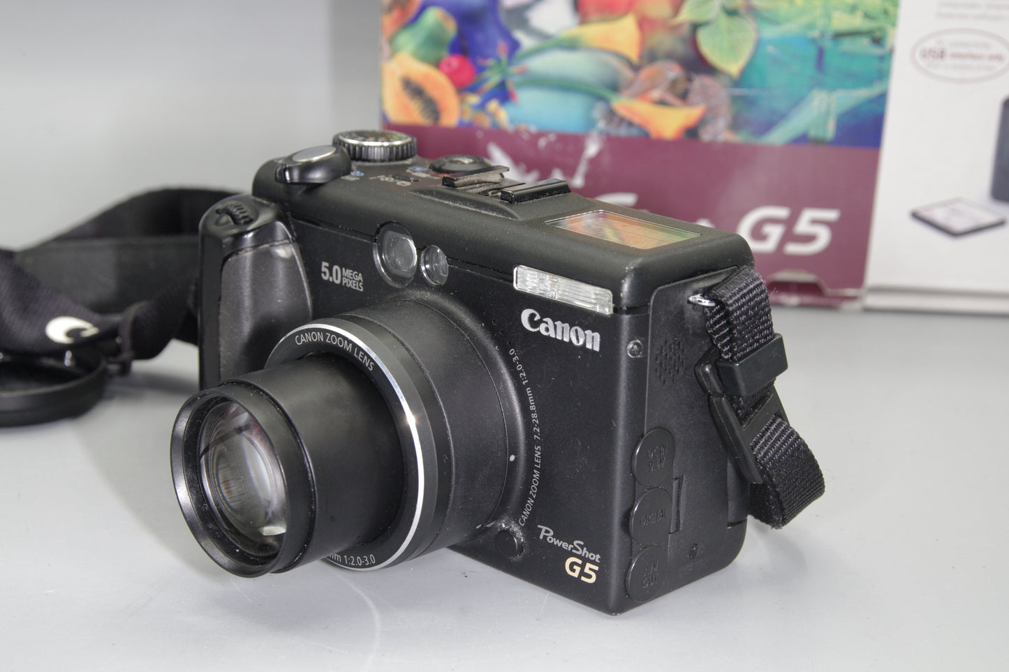 Canon PowerShot G5 5MP Compact Camera – f/2 Lens, Boxed, Excellent
