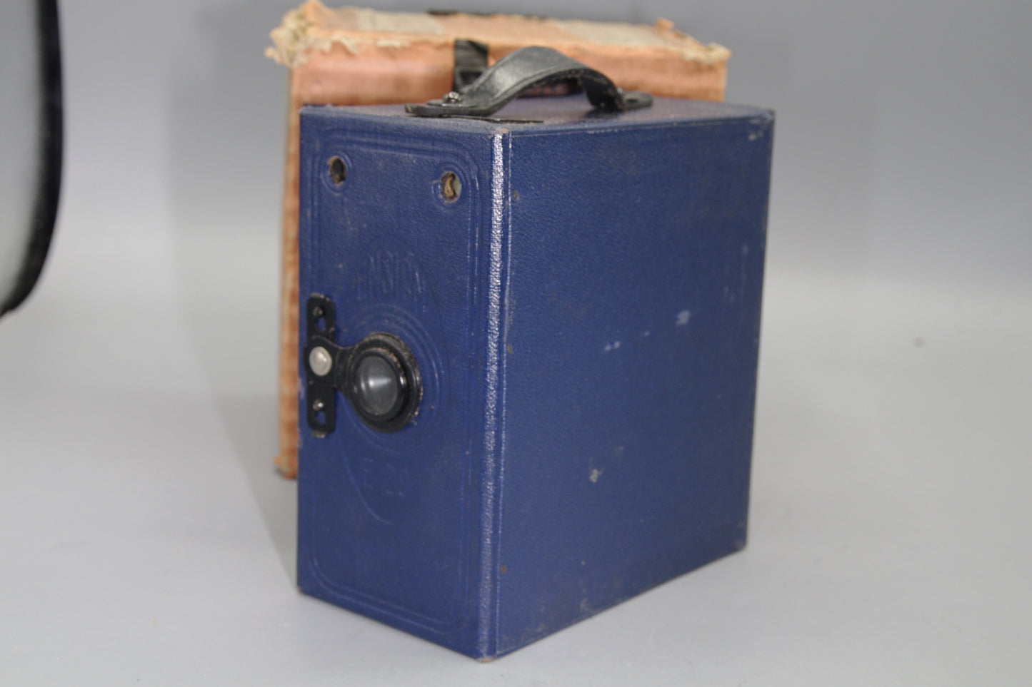 Ensign E-29 Blue Box Camera in Original Box - Excellent