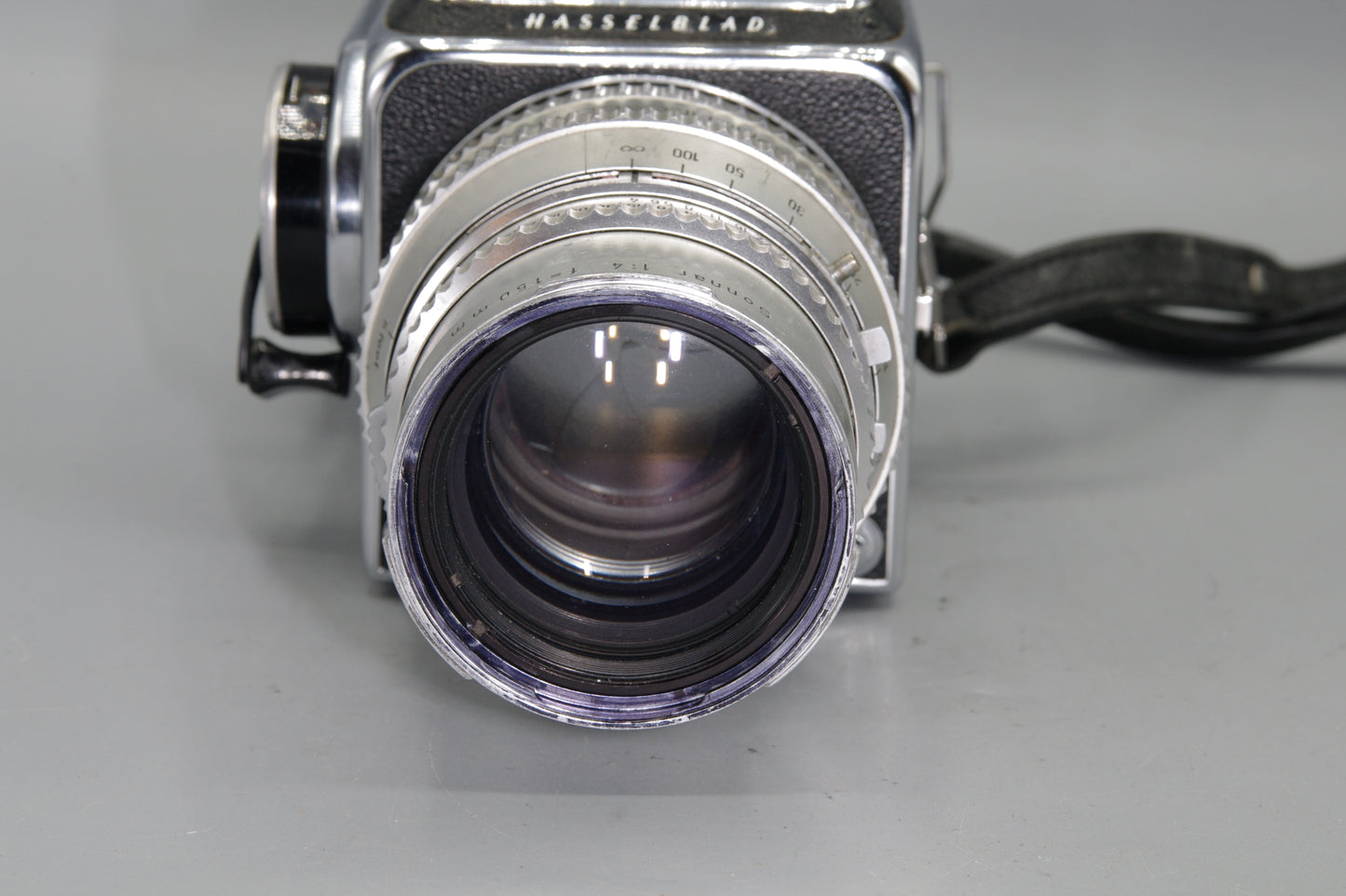 Hasselblad 500C 6x6 Film Camera – 150mm Lens, Film Back, Chimney Finder