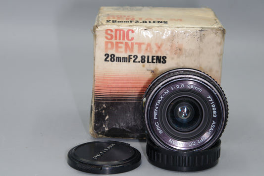 SMC Pentax-M 28mm F/2.8 Wide Angle  Lens- Pentax K Mount - Fungus