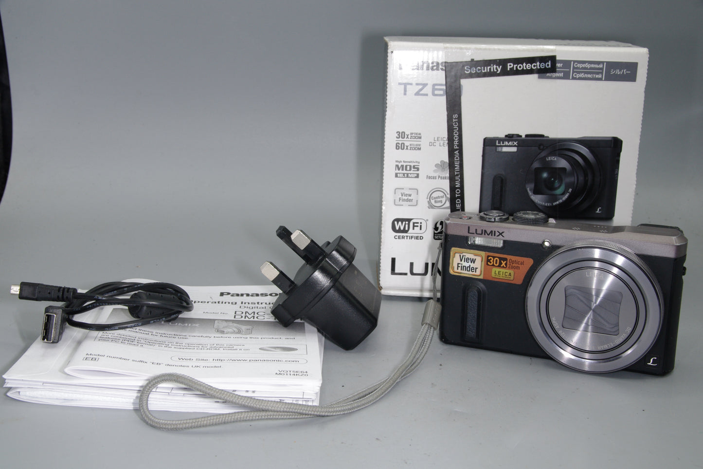 Panasonic Lumix DMC-TZ60 – Boxed – 18.1MP – Leica 30x Zoom – GPS & Wi-Fi