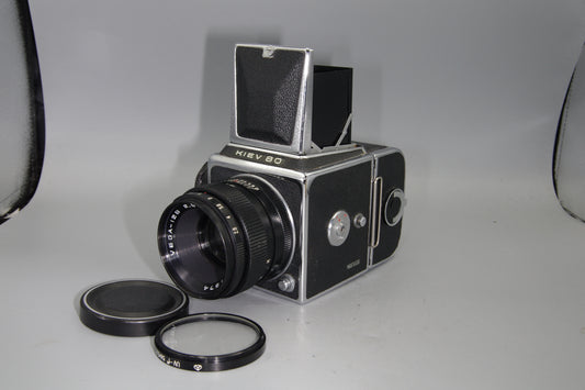 Kiev 80 Medium Format 6×6 SLR Film Camera – Vega-12B 90mm f/2.8 Lens – USSR Made