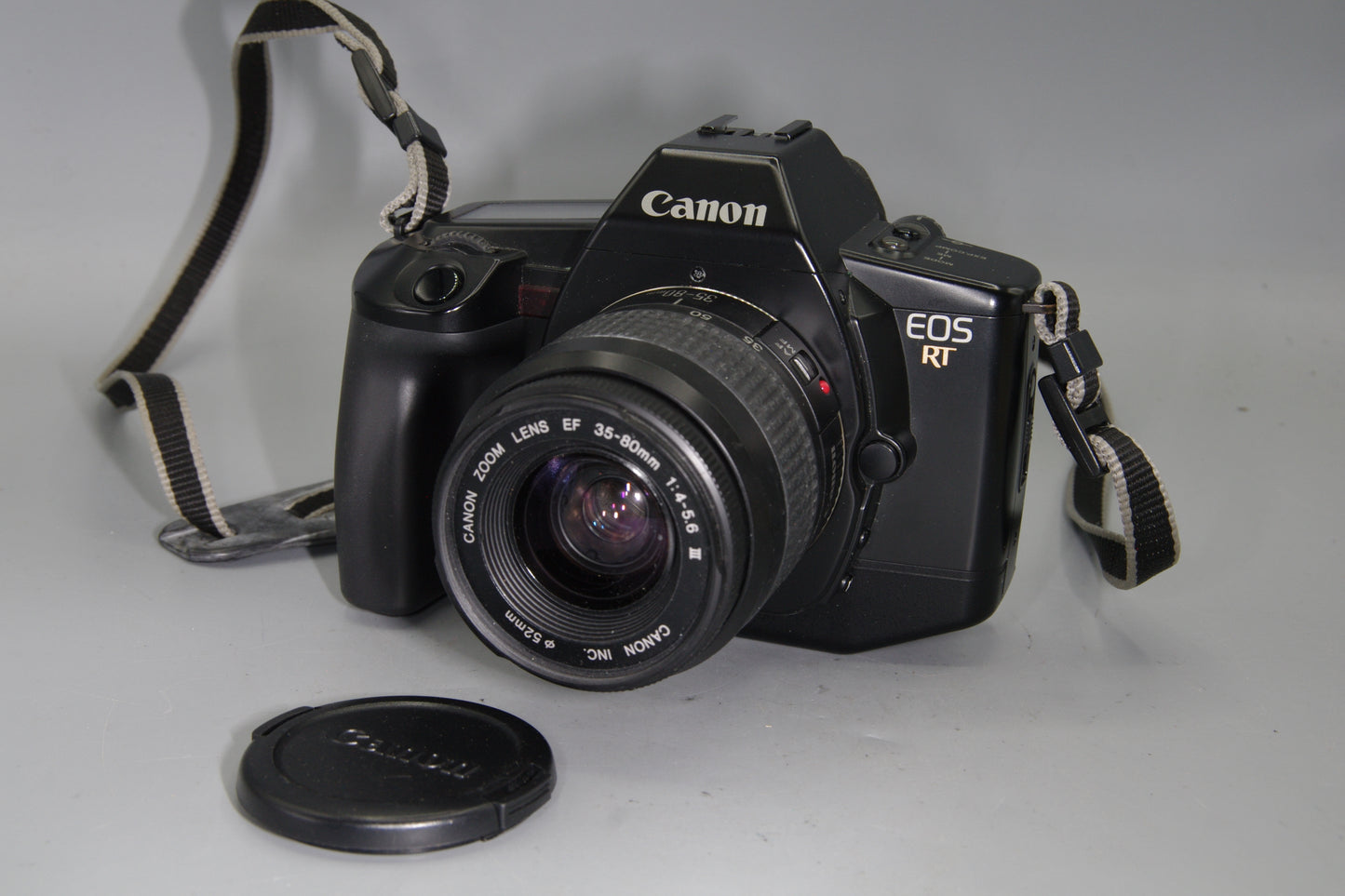 Canon EOS RT 35mm SLR Film Camera – EF 35–80mm Lens – Pellicle Mirror – Tested