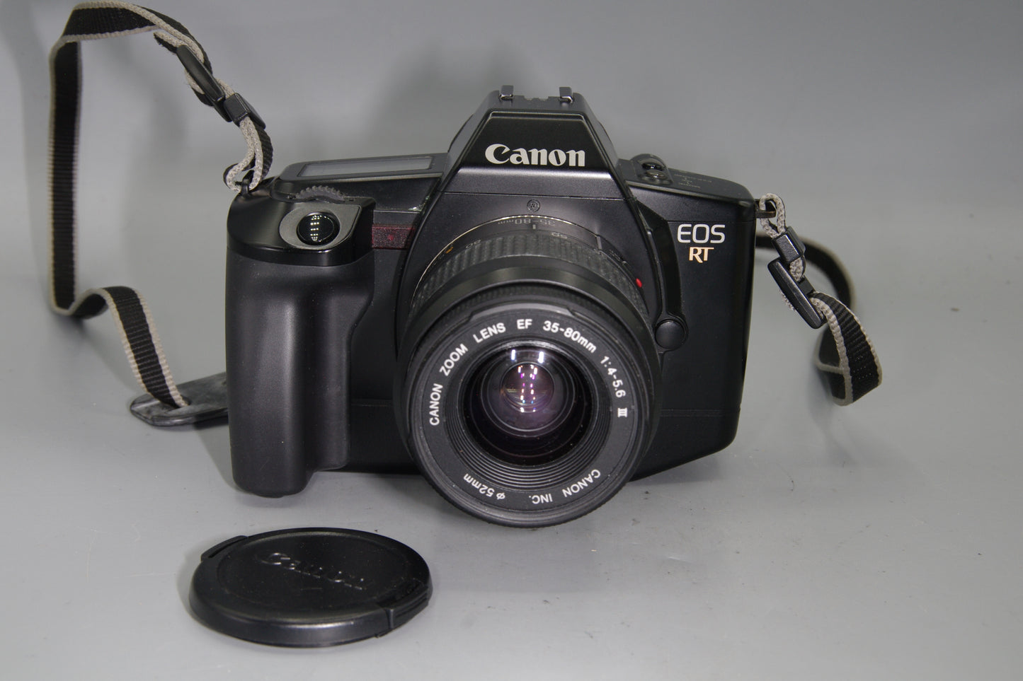 Canon EOS RT 35mm SLR Film Camera – EF 35–80mm Lens – Pellicle Mirror – Tested