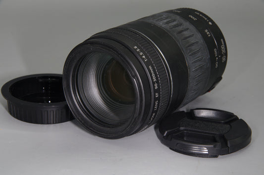Canon EF 90-300mm F/4.5-5.6 AF Zoom Lens – Non-USM – Excellent – Caps Included