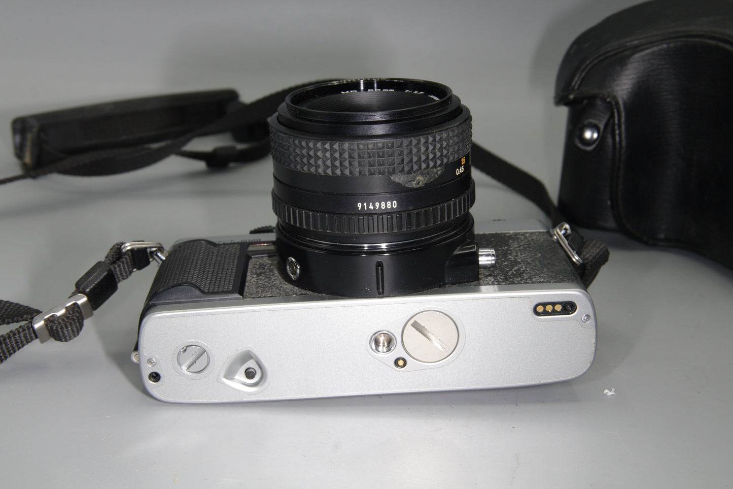 Minolta XG-M 35mm SLR Film Camera + Rokkor 50mm f/1.7 Lens, Case & Batteries