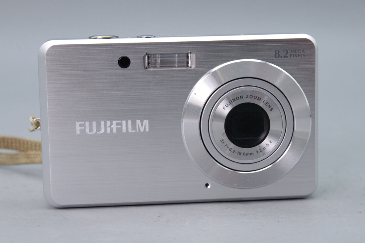 Fujifilm FinePix J10 8.2MP Digital Camera Silver Fujinon 3x Zoom Strap Tested