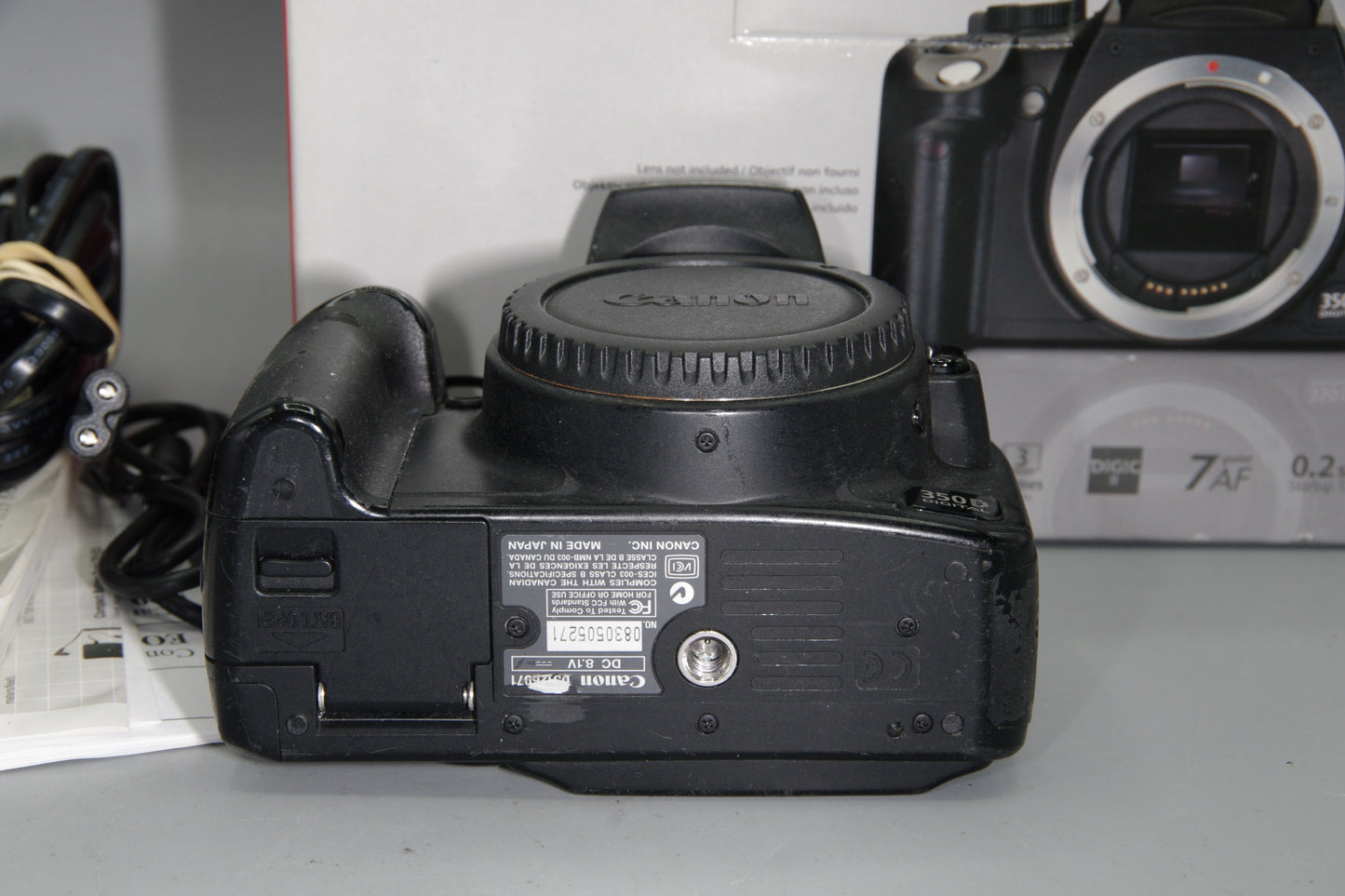 Canon EOS 350D DSLR Camera – 8MP – EF/EF-S Mount – VGC – Boxed – Tested