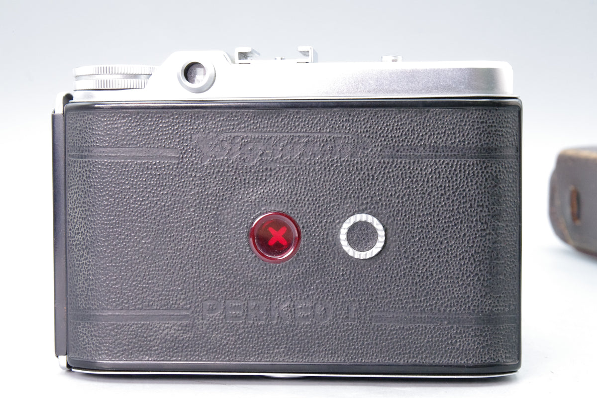 Voigtlander Perkeo I 6x6 Folding Camera Vaskar 80mm f4.5 Case Excellent