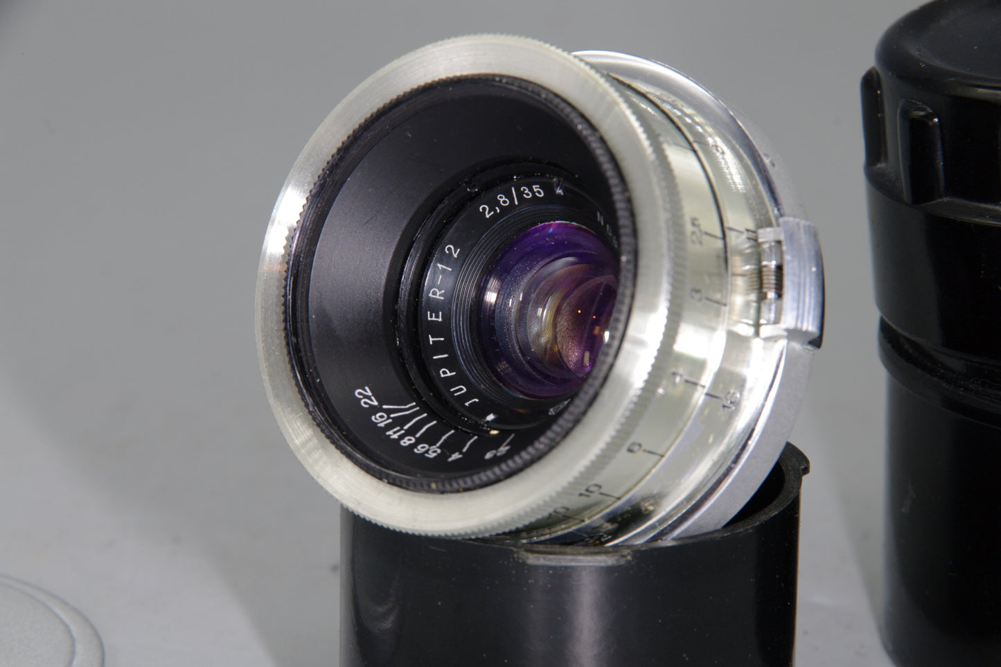 Jupiter-12 35mm f/2.8 Lens – Soviet – Contax/Kiev RF Mount – Tested – Clean Optics
