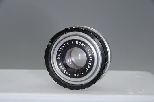 E.Echo 50mm f/3.5 Anastigmat Lens – M39 Mount – Vintage Enlarger – Clean Optics