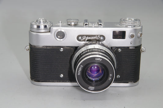 KMZ Zorki-5 Rangefinder with FED 52mm f/2.8 Lens M39 Soviet 35mm Film