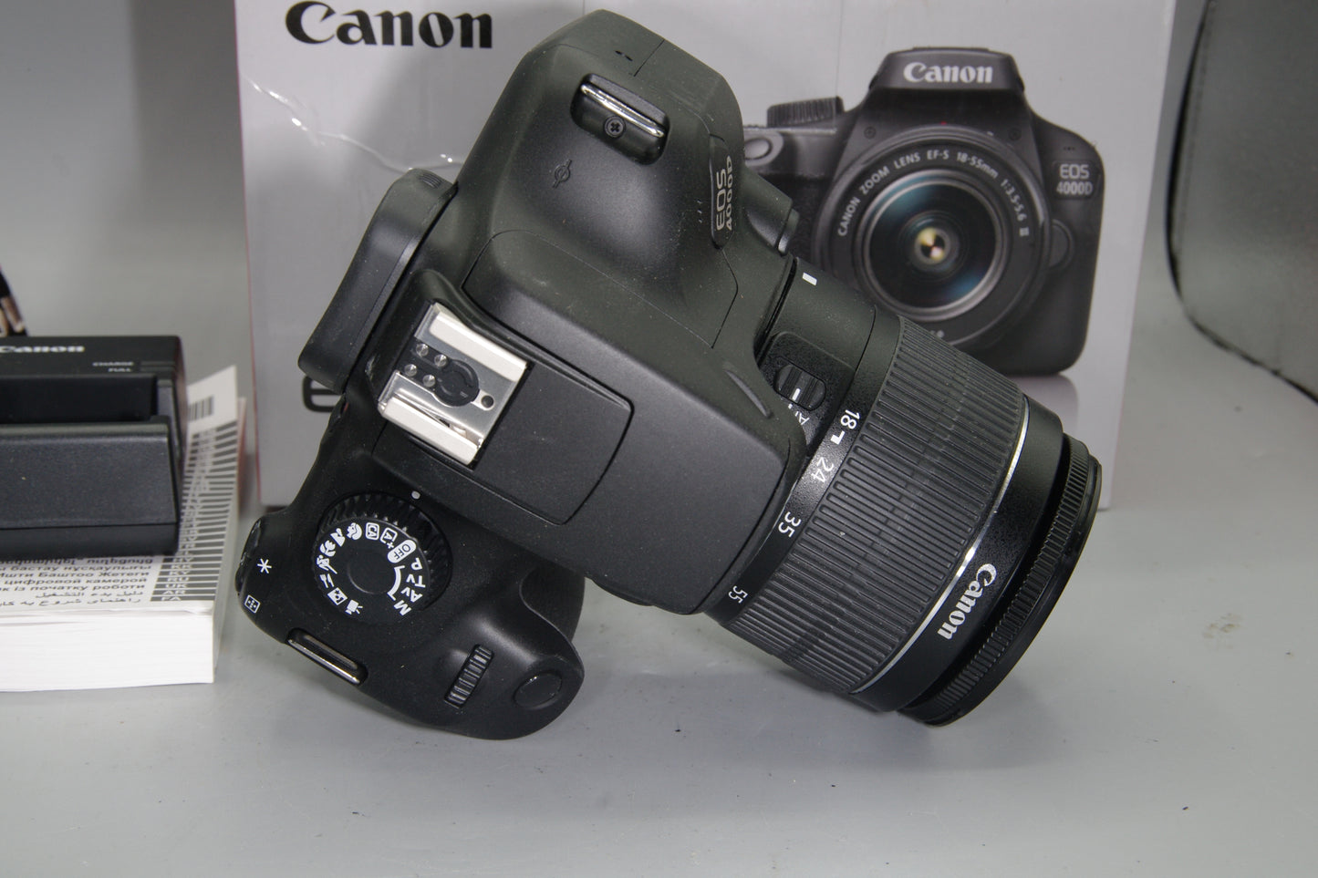 Canon EOS 4000D DSLR 18MP Kit w/ 18-55mm Lens Boxed Unused Shutter Count Zero