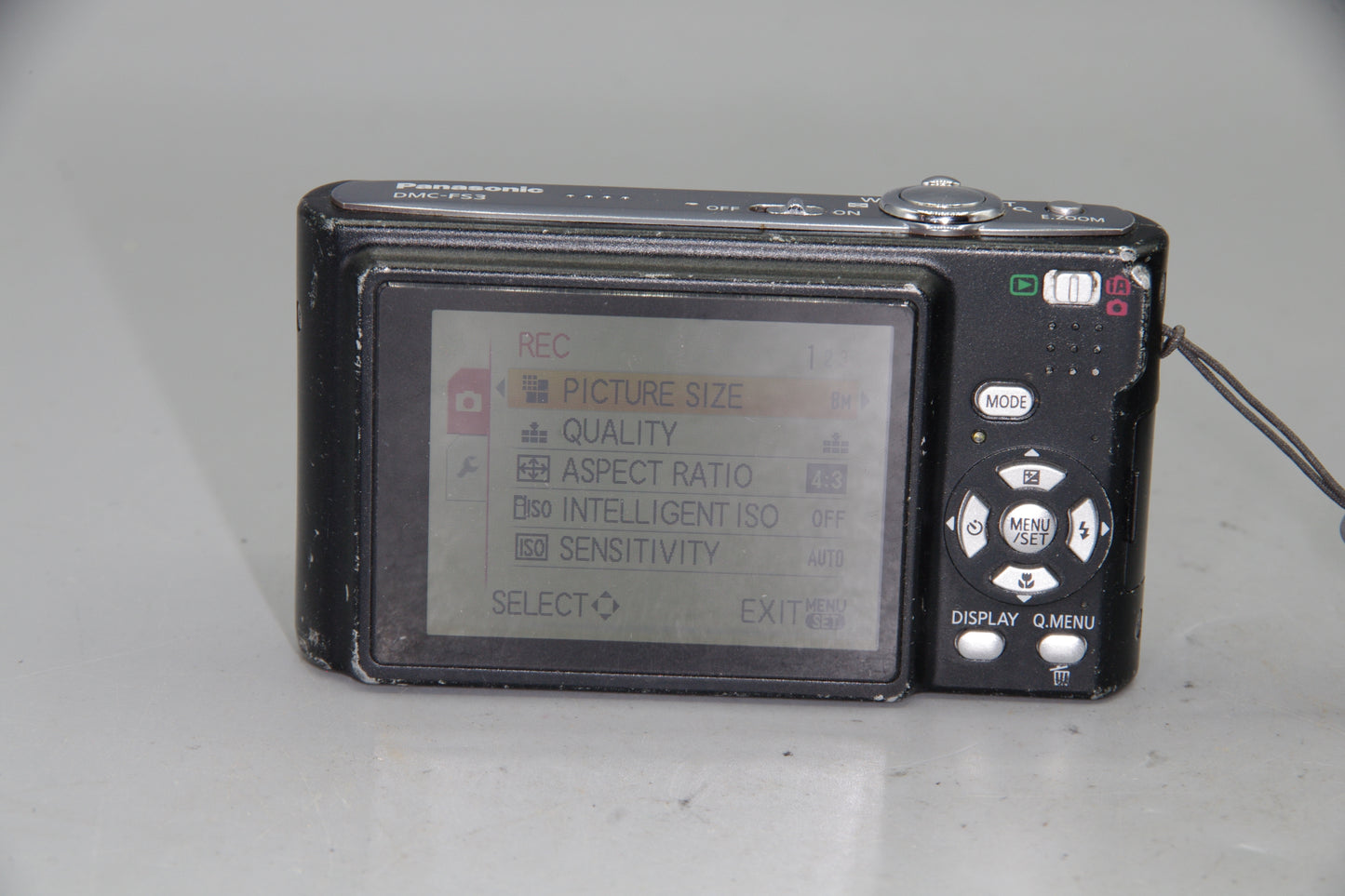 Panasonic Lumix DMC-FS3 Digital Camera – 8.1MP – With Charger – Tested