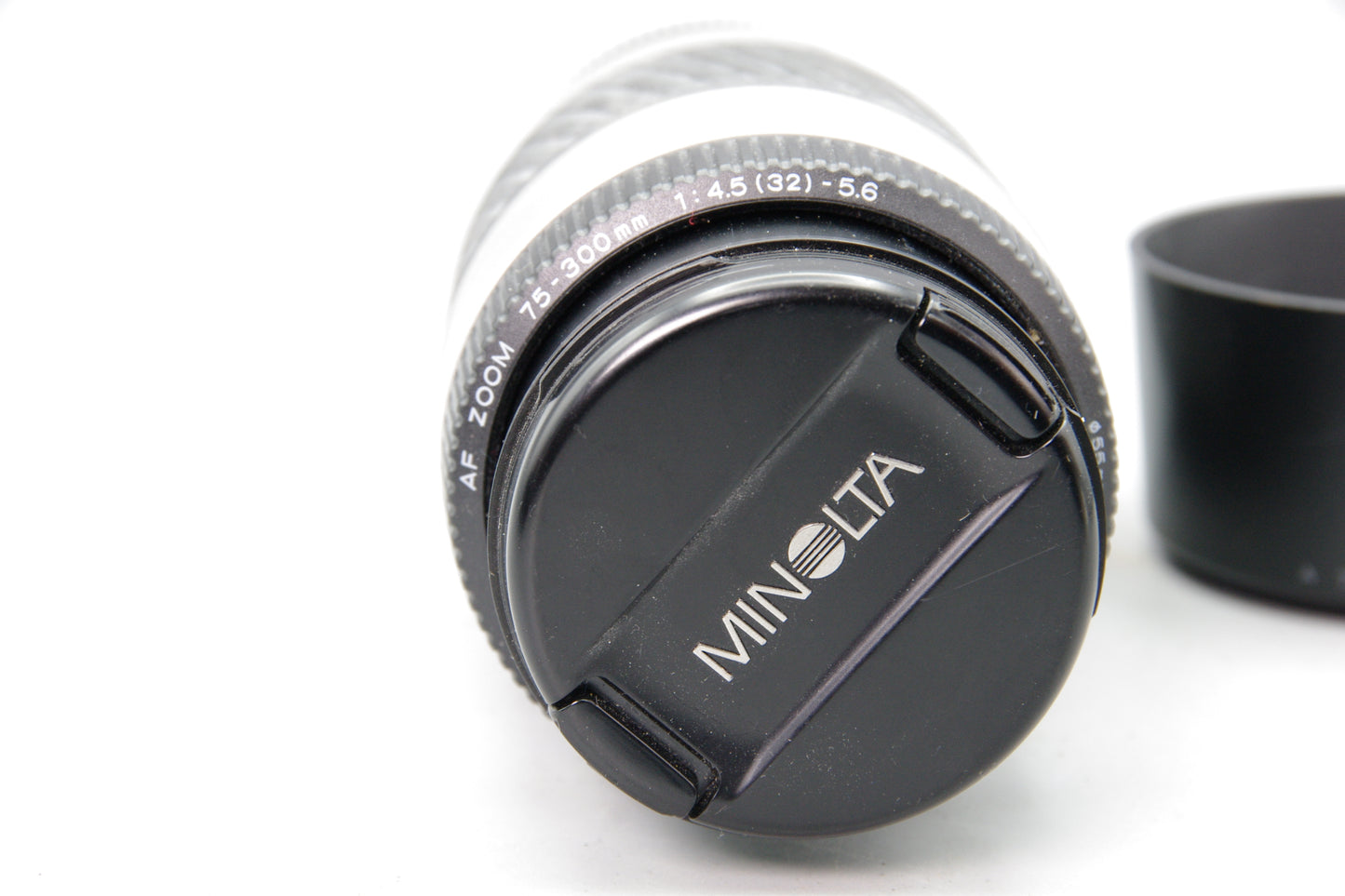 Minolta 75–300mm AF Zoom A‑Mount Lens with Hood – Very Good Condition