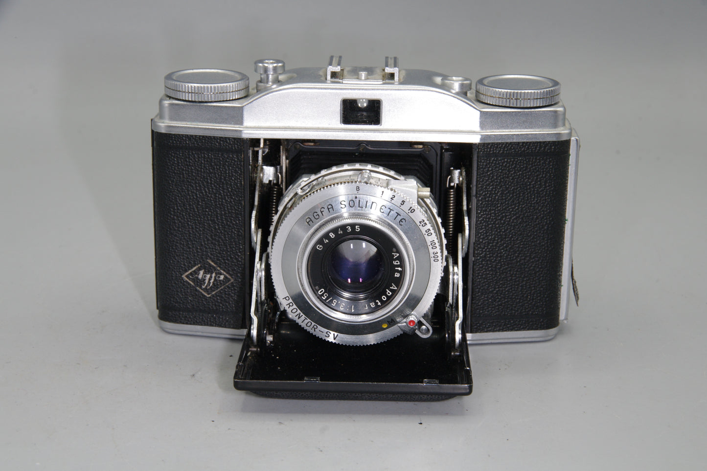 Agfa Solinette II 35mm Folding Camera Apotar Lens Stiff Focus