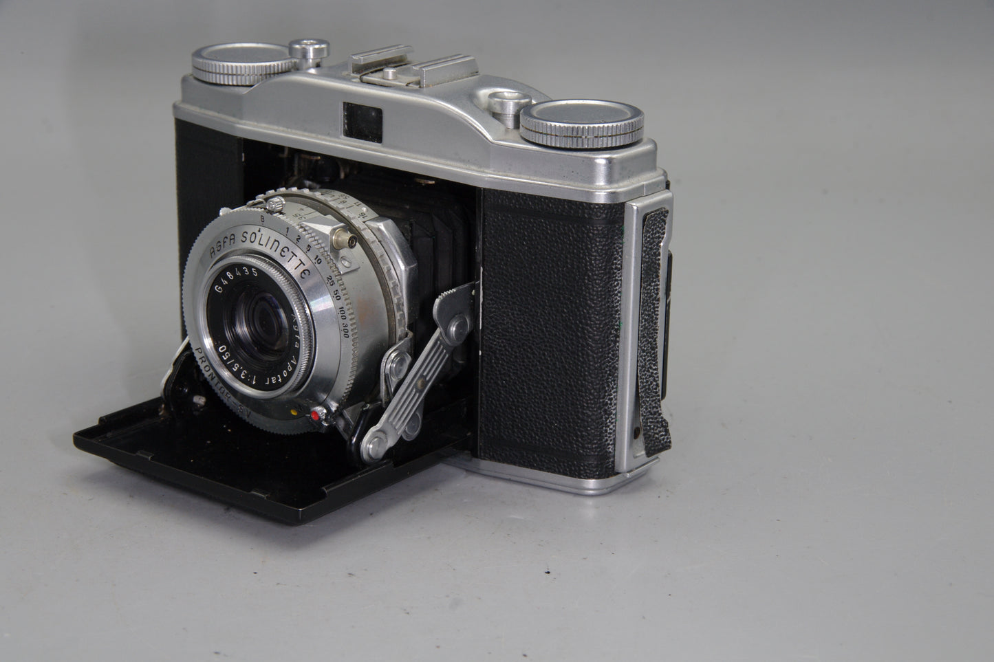 Agfa Solinette II 35mm Folding Camera Apotar Lens Stiff Focus