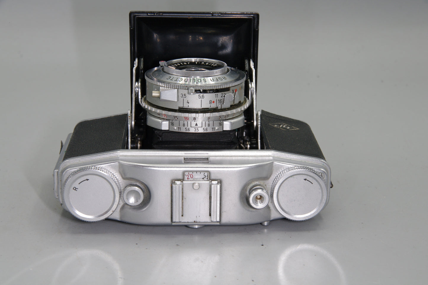Agfa Solinette II 35mm Folding Camera Apotar Lens Stiff Focus