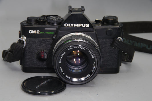 Olympus OM-2 Spot/Program 35mm SLR + Zuiko 50mm f/1.8 Lens  - Tested