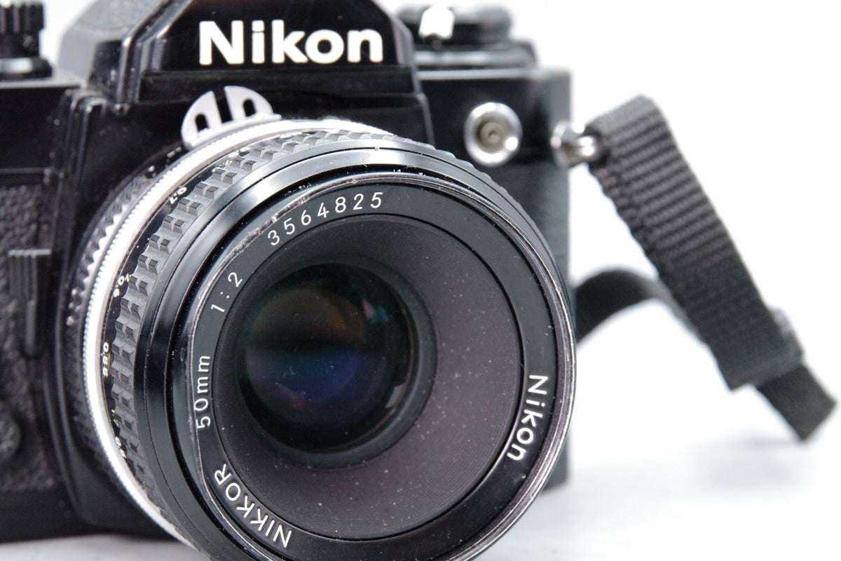 Nikon FM2 Black 35mm SLR Film Camera with Nikkor 50mm f2 Lens Tested