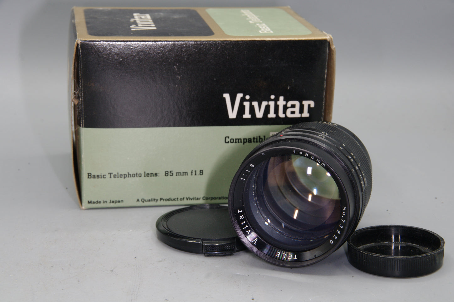 Vivitar 85mm F/1.8 Lens – T2 Mount – Excellent – Vintage Boxed