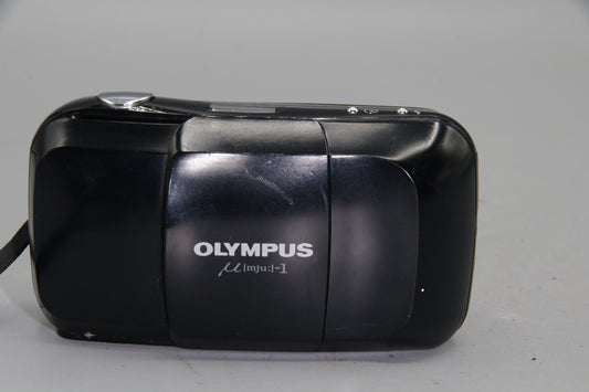 Olympus Mju I 35mm Film Camera – Compact, Weatherproof, Sharp Lens