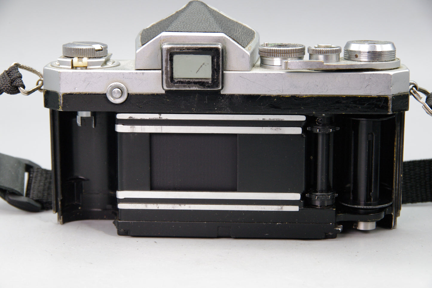 Nikon F 35mm SLR Camera Body Classic - Working but Damage to Prism
