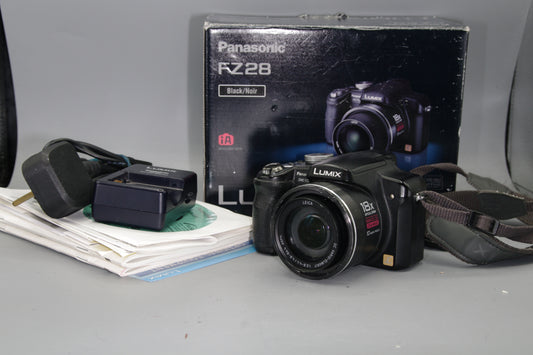 Boxed Lumix FZ28 10MP 18X Zoom Digital Bridge Camera