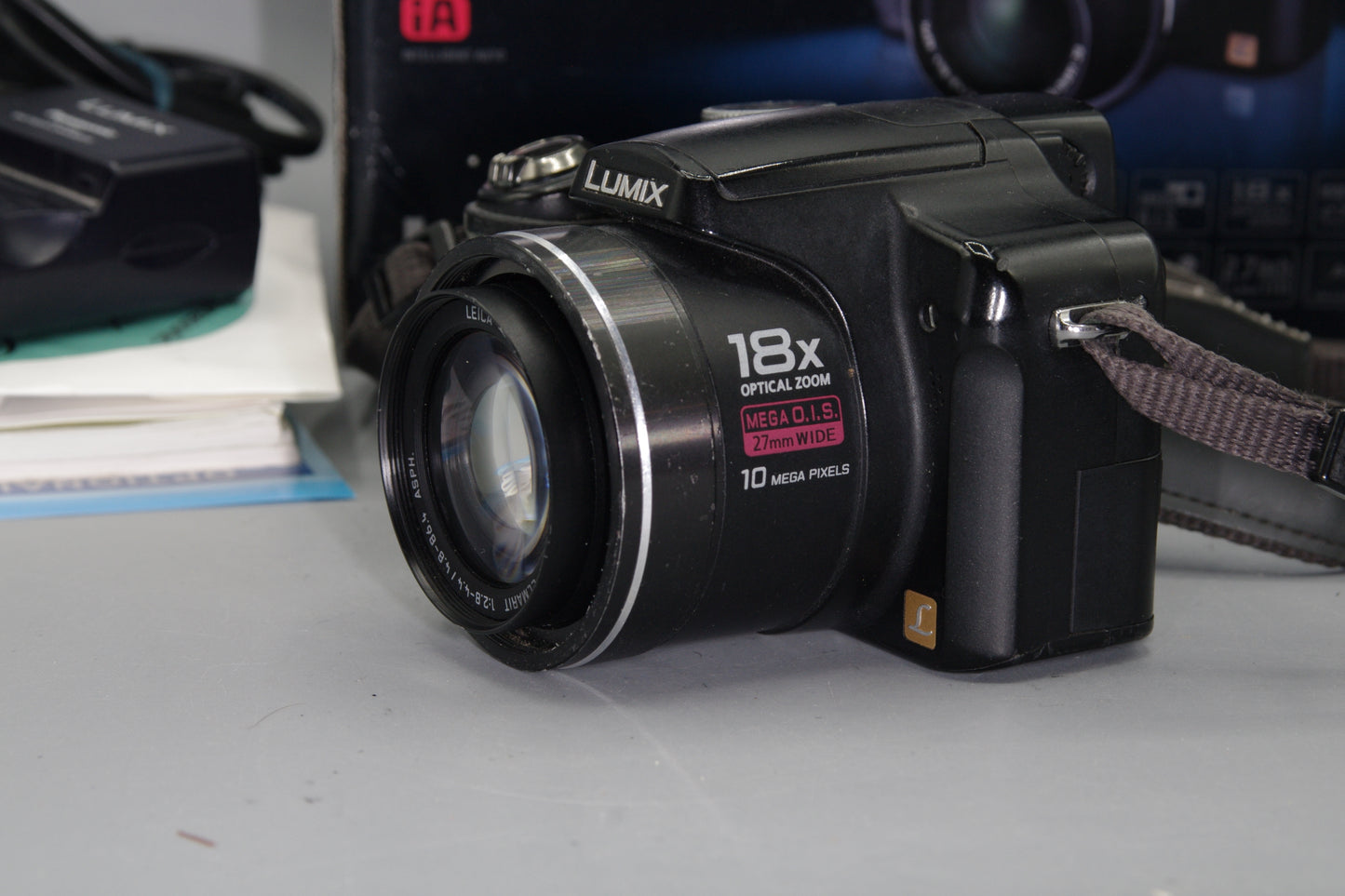 Boxed Lumix FZ28 10MP 18X Zoom Digital Bridge Camera