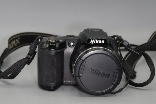 Nikon Coolpix L120 14.1MP Digital Bridge Camera – 21x Zoom, HD Video, AA VGC